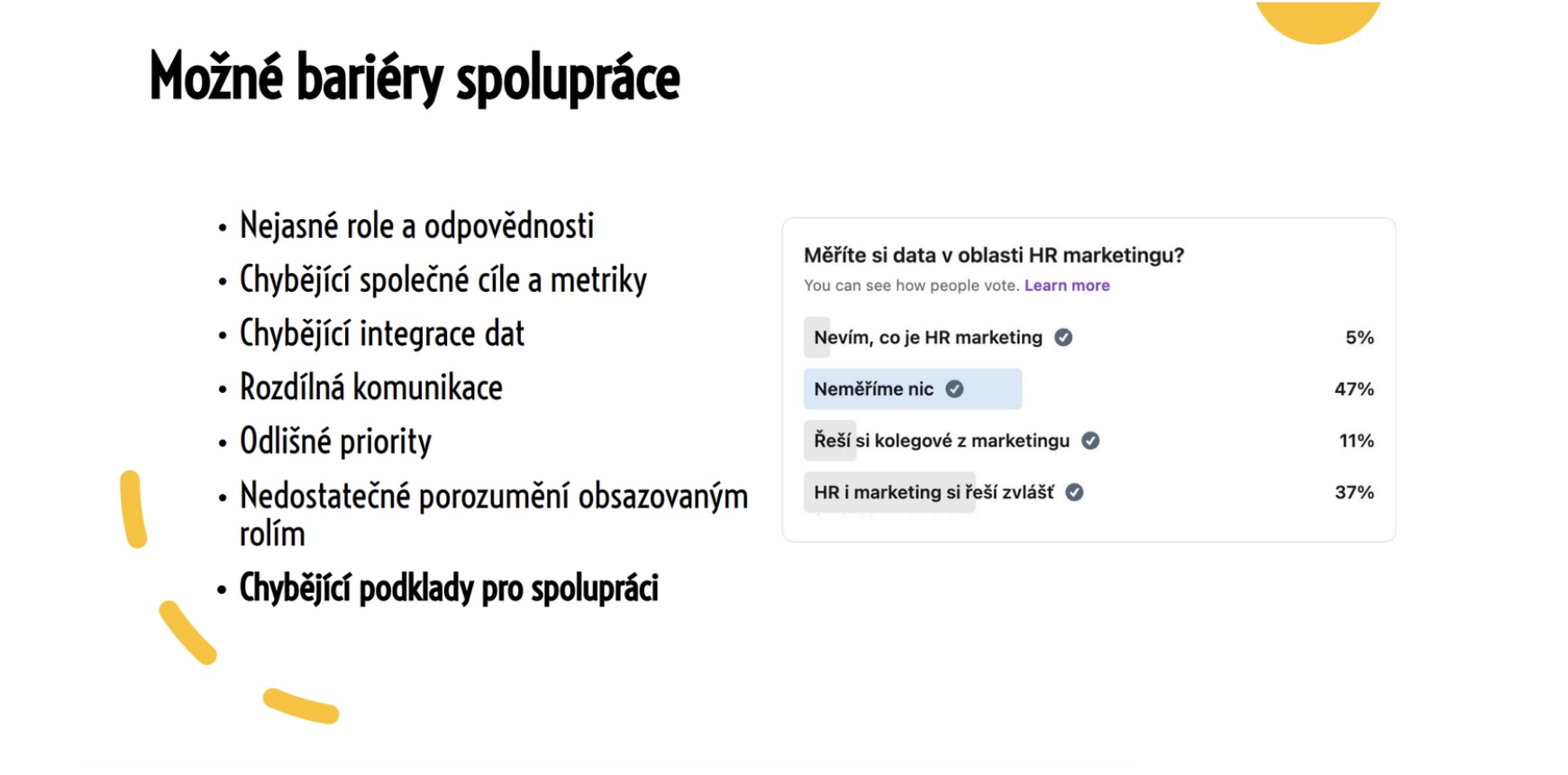 Bariéry spolupráce HR a marketingu